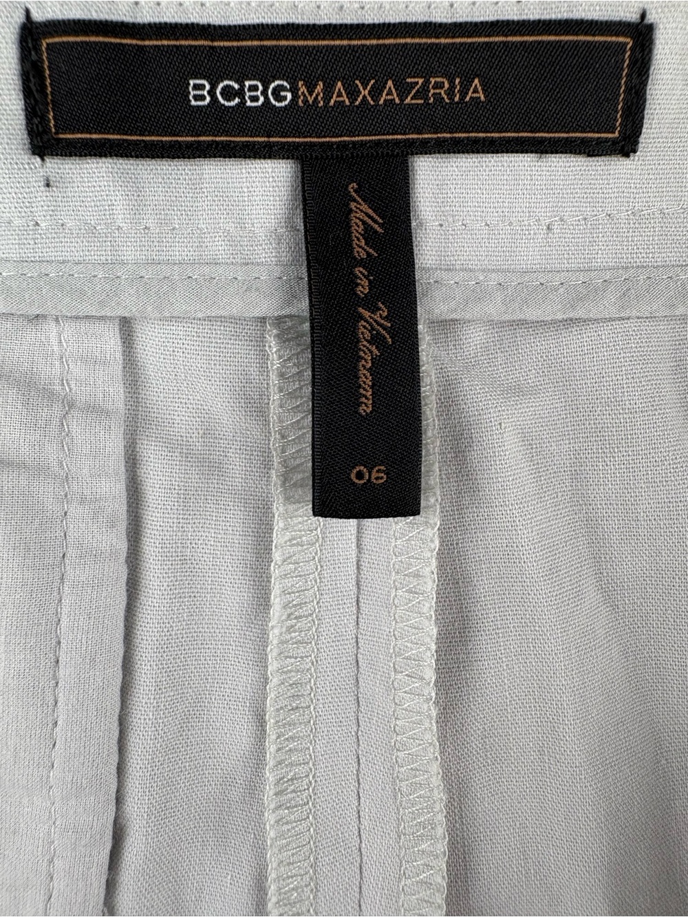 BCBGMAXAZRIA White Linen Blend Skort Women’s Size 6 Pleated Mini Skirt Shorts - Picture 9 of 9